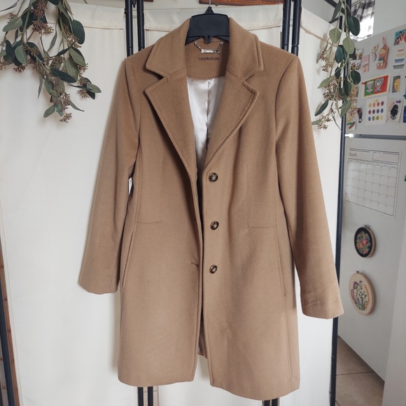 Calvin Klein Jackets & Blazers - Calvin Klein Mid-Length Camel/Tan Coat